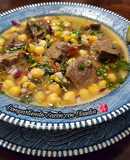 Carne de res con garbanzo en su jugo🌺