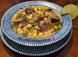 Una foto de Carne de res con garbanzo en su jugo🌺