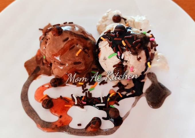 Ternyata ini loh! Resep membuat Ice Cream Coklat Vanila  istimewa