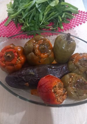 عکسی از دستور دلمه فلفل دلمه ای