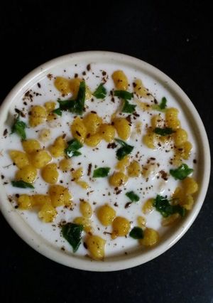 A picture of Boondi Raita.