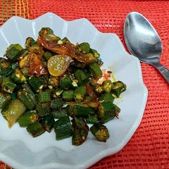A picture of Pyaz wali bhindi.