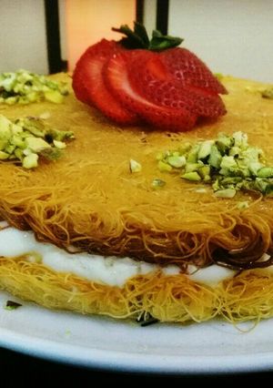 صورة لوصفة كنافة بالقشطة