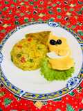 Arroz Verde con Gallina y papa a la Huancaína!