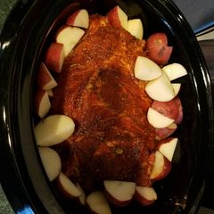 A picture of Crock pot Pineapple Pork loin.