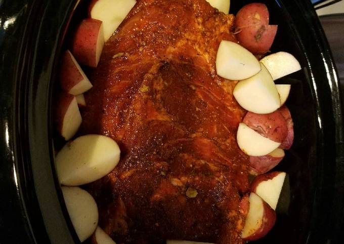 Crock pot Pineapple Pork loin