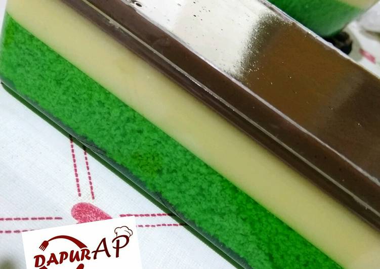 Puding lumut butter cocholate 3 lapis