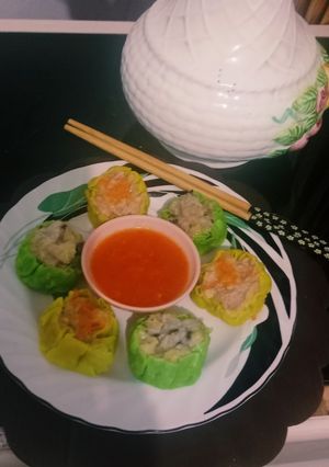 Foto resep Dimsum Ayam Wortel dan Jamur Kuping