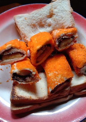 Foto resep Roti gulung isi pisang milo