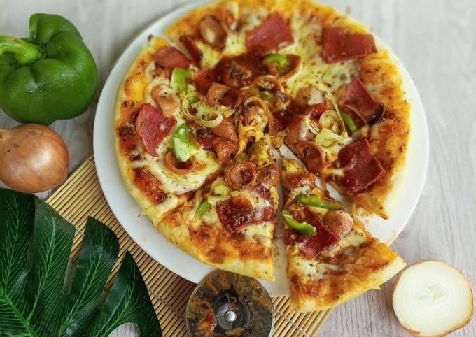 Bagaimana Membuat Pizza Teflon, Lezat Sekali