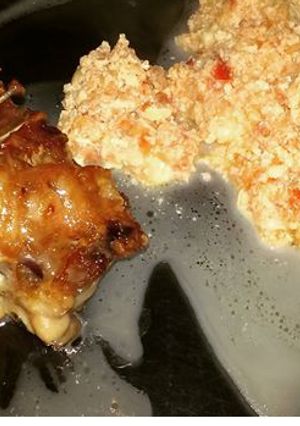 Una foto de Pollo frito y kayanas