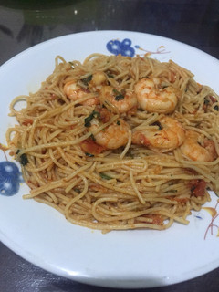 Foto resep Garlic Prawn Pasta