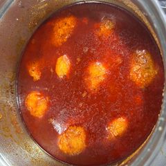 A picture of Kashmiri dum aloo.