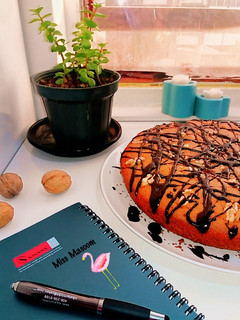 عکسی از دستور کیک قهوه گردویی