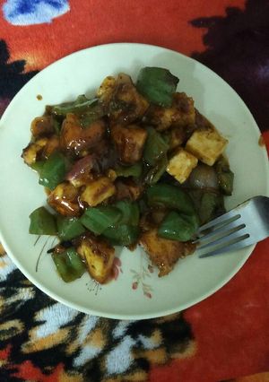 A picture of Chilli paneer.