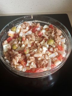Una foto de Ensalada de alubias