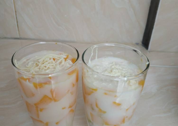 Resep Manggo cheese milk yang Lezat