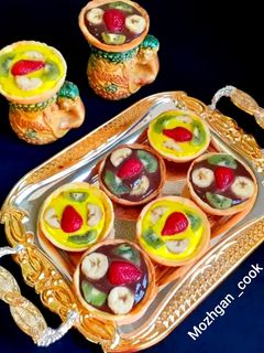 عکسی از دستور بیسکویت کروستات با کرم قنادی و شکلاتی