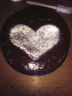 Una foto de Torta brownie de doble chocolate