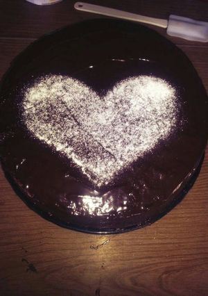 Una foto de Torta brownie de doble chocolate