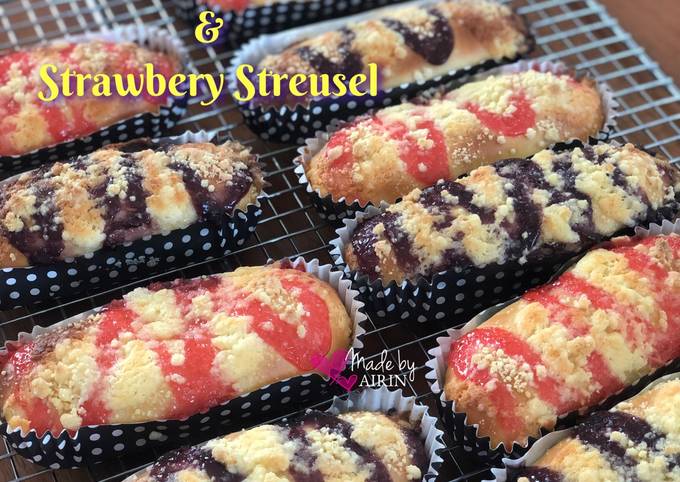 Cara Membuat Bluberries &amp; Strawberies Streusel, Sempurna