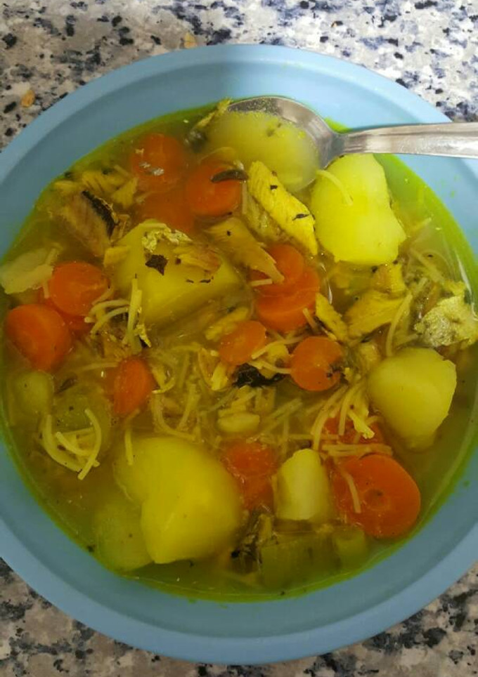 Una foto de Guiso de verduras con sardinas