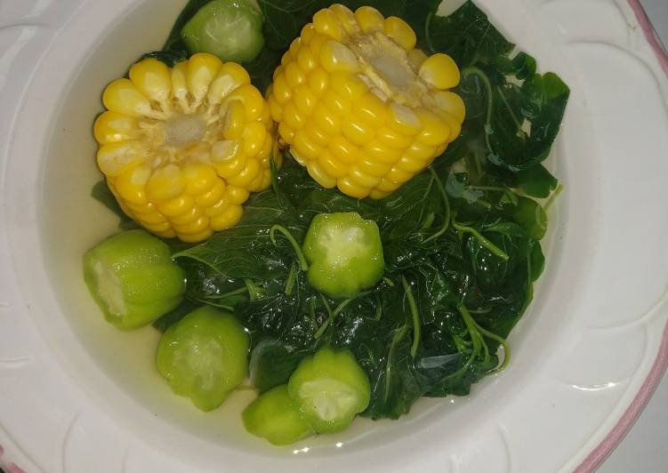 Sayur bayam oyong jagung manis
