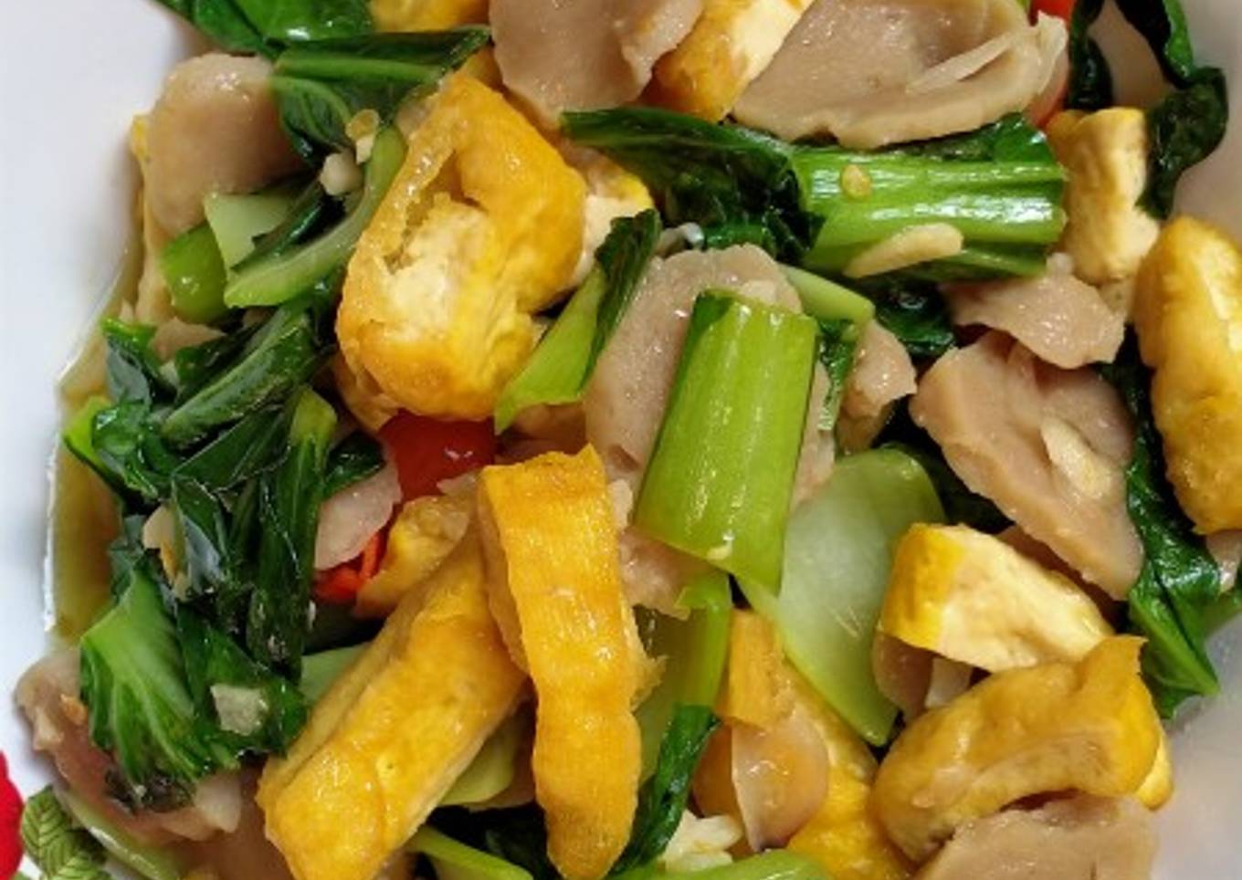 Tumis Pokcoy Tahu Baso