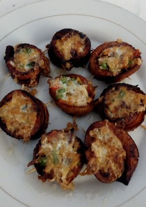 A picture of Stuffed Plantain Pinwheels.