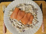 Creamy smoked salmon pasta