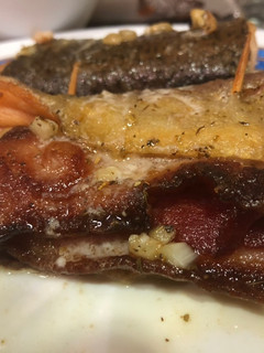 Una foto de Trucha con bacon y jamón