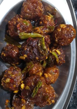 A picture of Schzewan corn pakode.