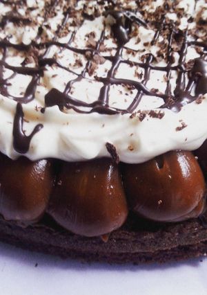 Una foto de Torta Brownie con Crema con molde de 24 cm