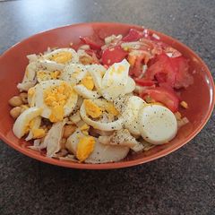 A picture of Chickpeas With Egg and Salted Cod.