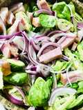 COLES🥬DE BRUSELAS 🥬🧅🥓SALTEADAS🥗🍲🥬 (en ensalada)🥗
