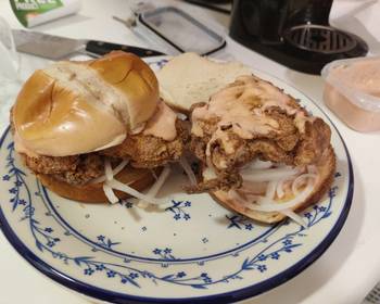 The New Way Cooking Recipe Fried Chicken Sandwich Restaurant Style