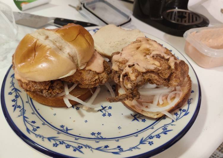 Recipe of Perfect Fried Chicken Sandwich