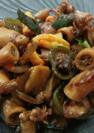 Foto resep Oseng Cumi Asin Cabe Hijau
