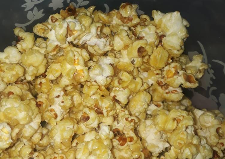 makanan Popcorn karamell Jadi, Enak Banget