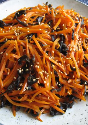 A picture of ‘Kimpira’ Carrot & Black Fungus.