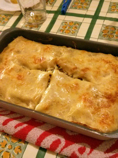 A picture of Vegetarian lasagna.