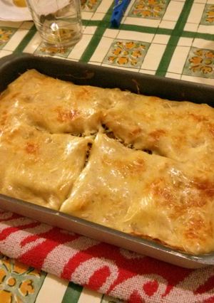 A picture of Vegetarian lasagna.