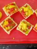 Mango salsa appetizer bites