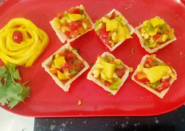 Steps to Prepare Appetizing Mango salsa appetizer bites