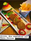 Quinoa, Mix vegetables and Beans Patties: