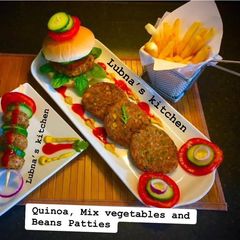 A picture of Quinoa, Mix vegetables and Beans Patties:.