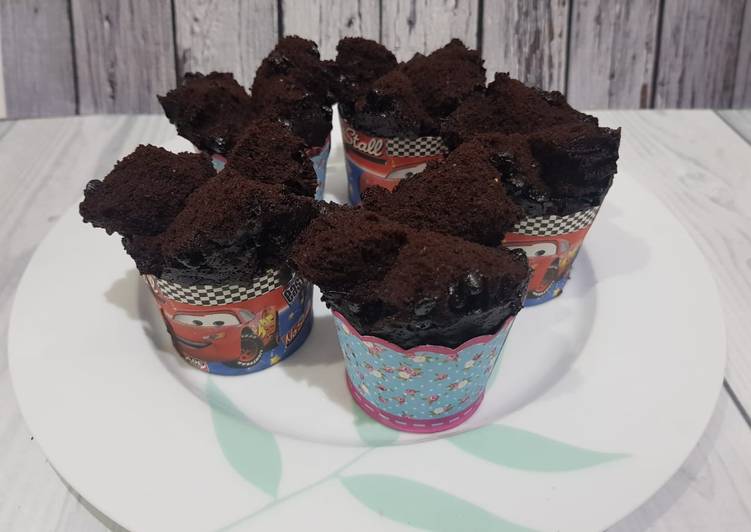 Cara mudah Menyiapkan Brownies kukus tepung beras, Sempurna