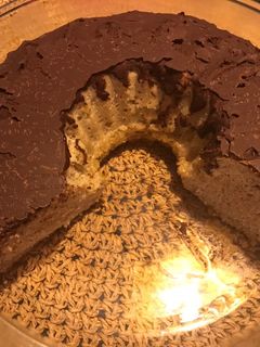 Foto de Bolo de banana com cobertura de chocolate