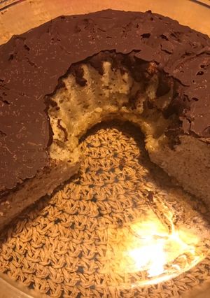 Foto de Bolo de banana com cobertura de chocolate