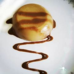A picture of Italian coffee panna cotta dessert.